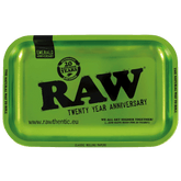 RAW EMERALD GREEN METAL ROLLING TRAY 20TH - Small