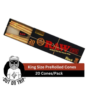 RAW Black Cone King Size - 20 Pre-Rolled Cones