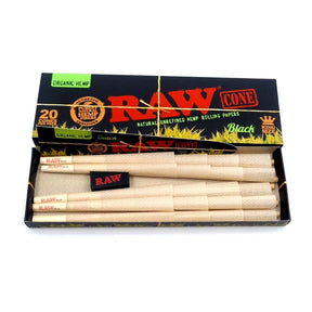 RAW Black Organic Cone King Size - 20 Pre-Rolled Cones