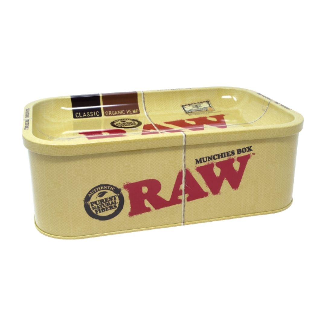 RAW Munchies Tin with Rolling Tray Lid
