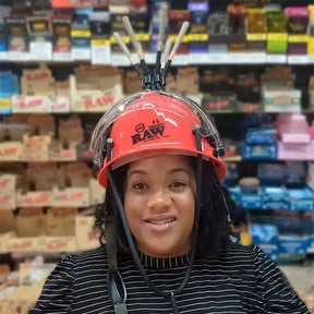 RAW Fireblazer Cone Helmet – Holds 6 Pre-Rolled Cones | Novelty Display Helmet Red Collectible Party Accessory