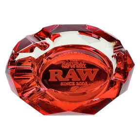 OutonTrip RAW Ruby Red Crystal Decorative Tray | Luxury Glass Home Décor Accent | Elegant Tabletop Display Accessory