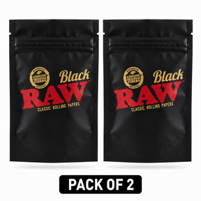 RAW Black Storage Bags Medium 4 x 6 Inch |  Reusable Resealable Pouches | Odor-Resistant, Water-Tight & UV Blocking Storage Bags | Double-Zipper Seal | 102 x 152 mm