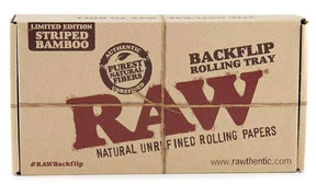 RAW Backflip Striped Bamboo Rolling Tray