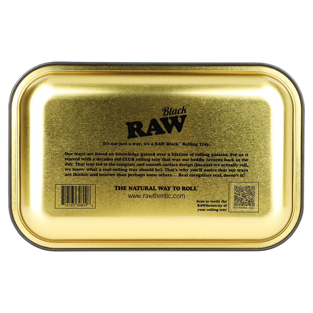 RAW BLACK METAL ROLLING TRAY CONE MONSTER - SMALL