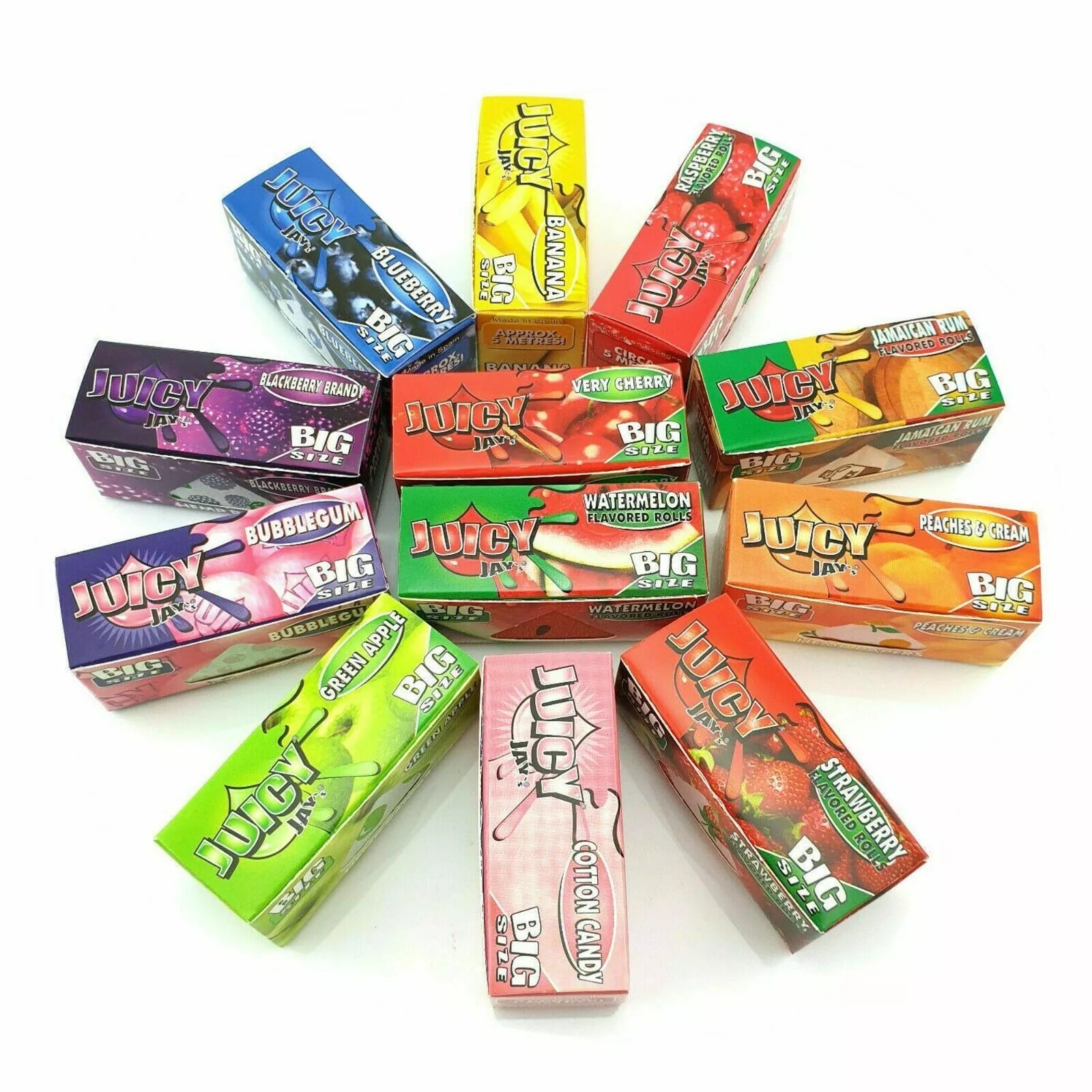 JUICY JAY KING SIZE MIX FLAVORS ROLL BOX (24 packs per box)