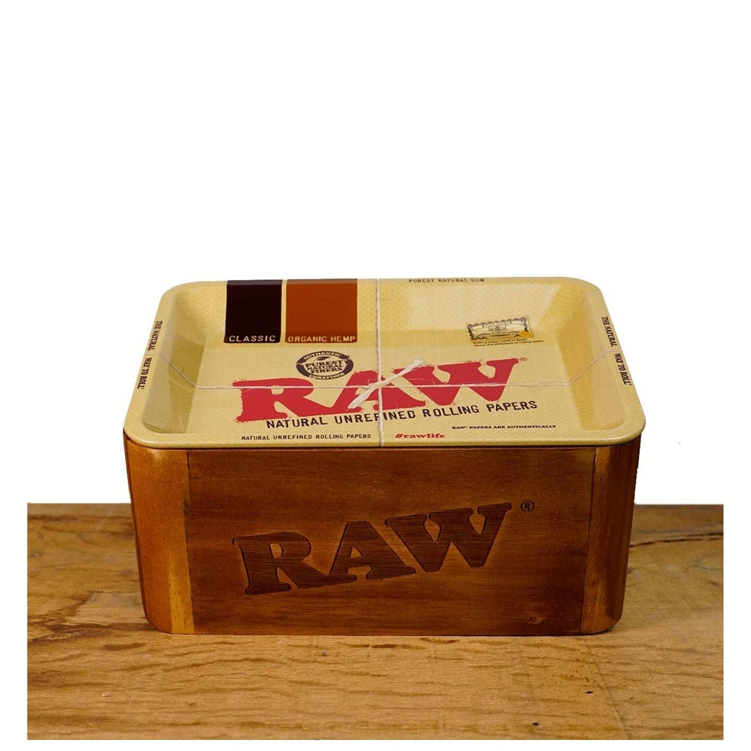 RAW Cache Box Mini - Vassoio E Portaoggetti In Legno Con Coperchio Magnetico