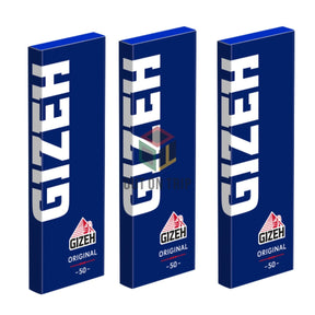 GIZEH Original Blue Rolling Paper Regular Size - 50 Leaves
