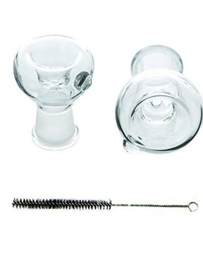 Transparent Female Glass Bong Accessory with Cleaner Kit - 14.4mm