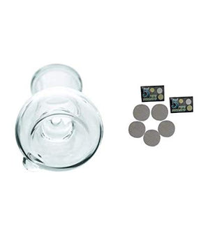 Transparent Female Glass Bong Accessory with Cleaner Kit - 14.4mm