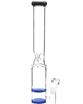 14 Inch Glass Assorted Colors Bong with Double Honeycomb & Inline Percolator
