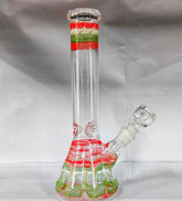 10 Inch Assorted Color Spiral Design Bong with Ice Catcher