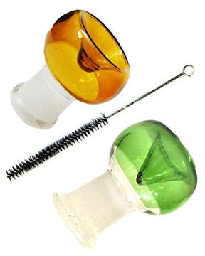 Assorted Colour Female Glass Bong Accessory with Cleaner Kit - 18.8mm
