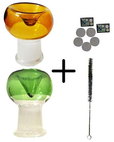 Assorted Colour Female Glass Bong Accessory with Cleaner Kit - 18.8mm