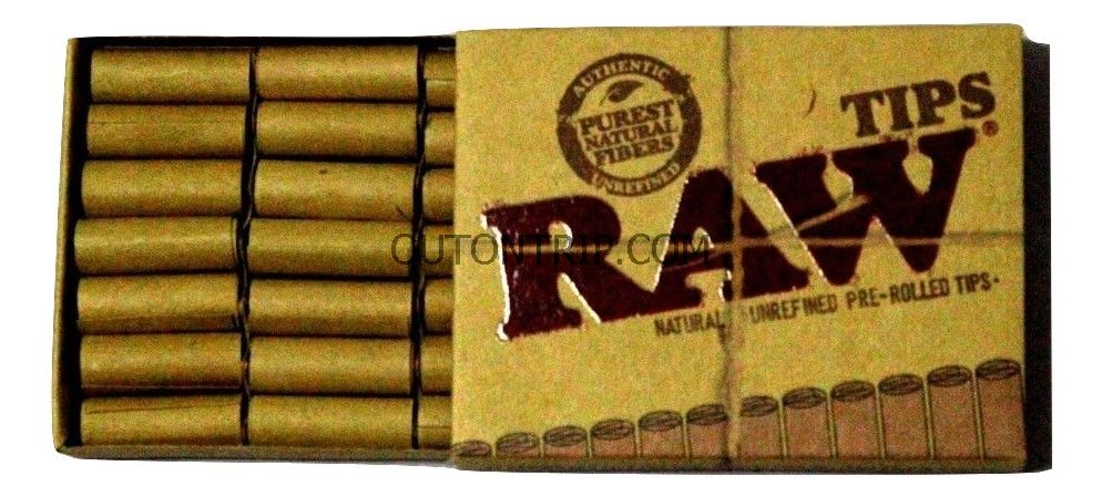 RAW PREROLLED ROLLING paper FILTER TIPS/ROACH - Outontrip