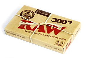 RAW Organic Rolling Paper 1 1/4 Size - 300 Leaves