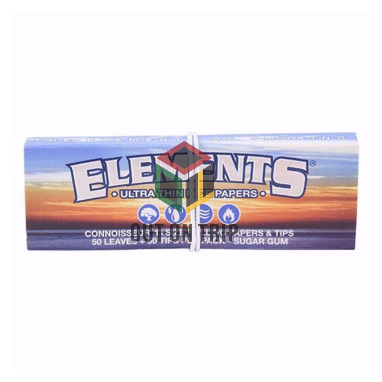 ELEMENTS Connoisseur - 1 1/4 Size Rolling Papers with Tips
