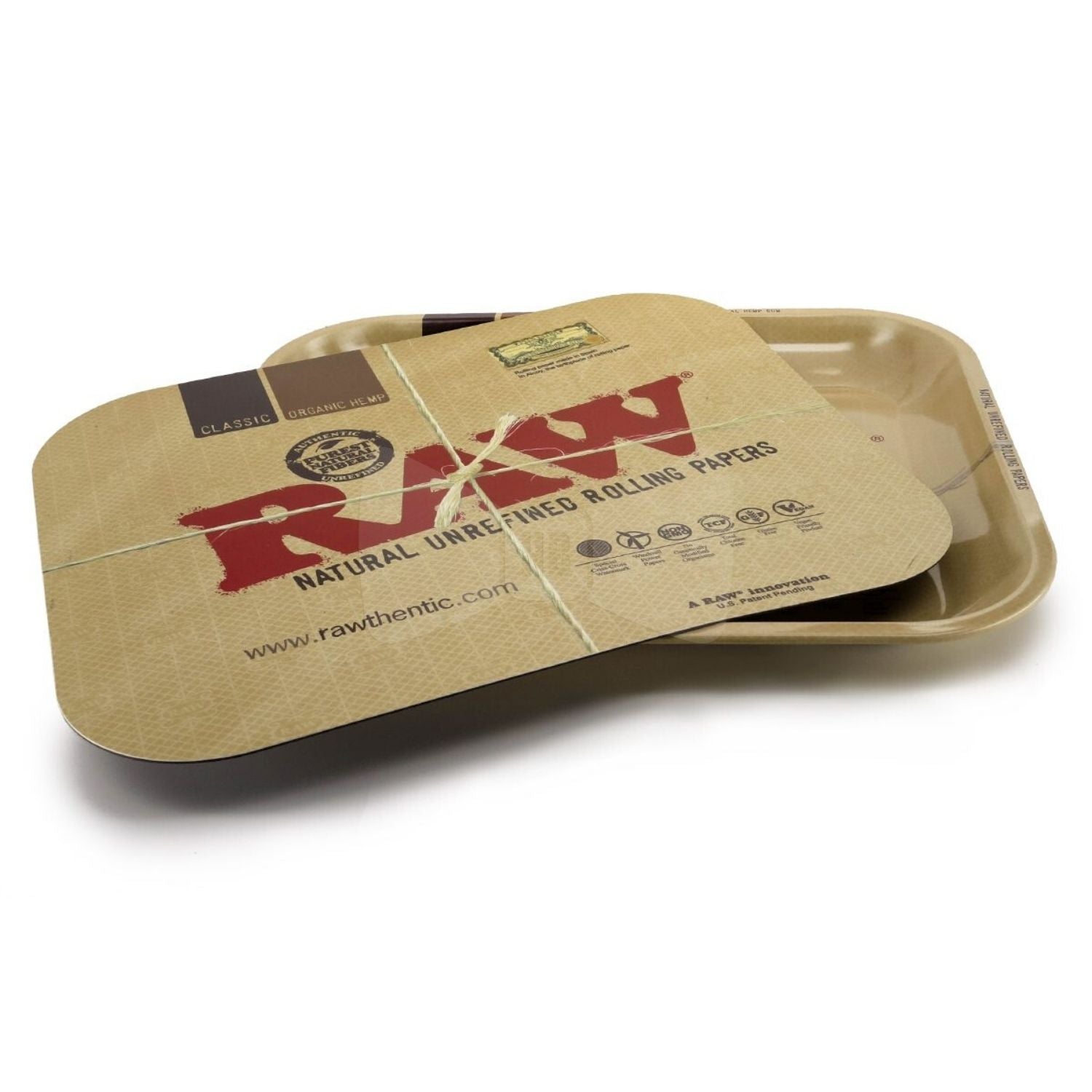 RAW Metal Rolling Tray with Magnetic Tray Cover - Small