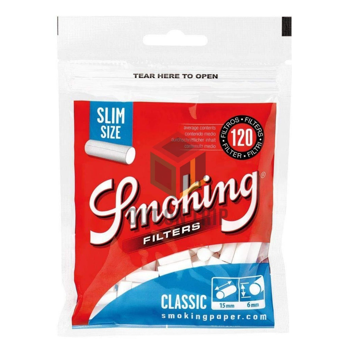 SMOKING Slim Size Cotton Filter - 120 Tips