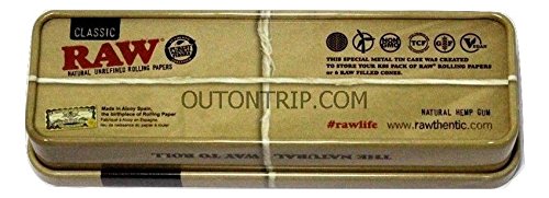 RAW TIN CONE CADDY PREROLLED KING SIZE CONES CONTAINER - Outontrip