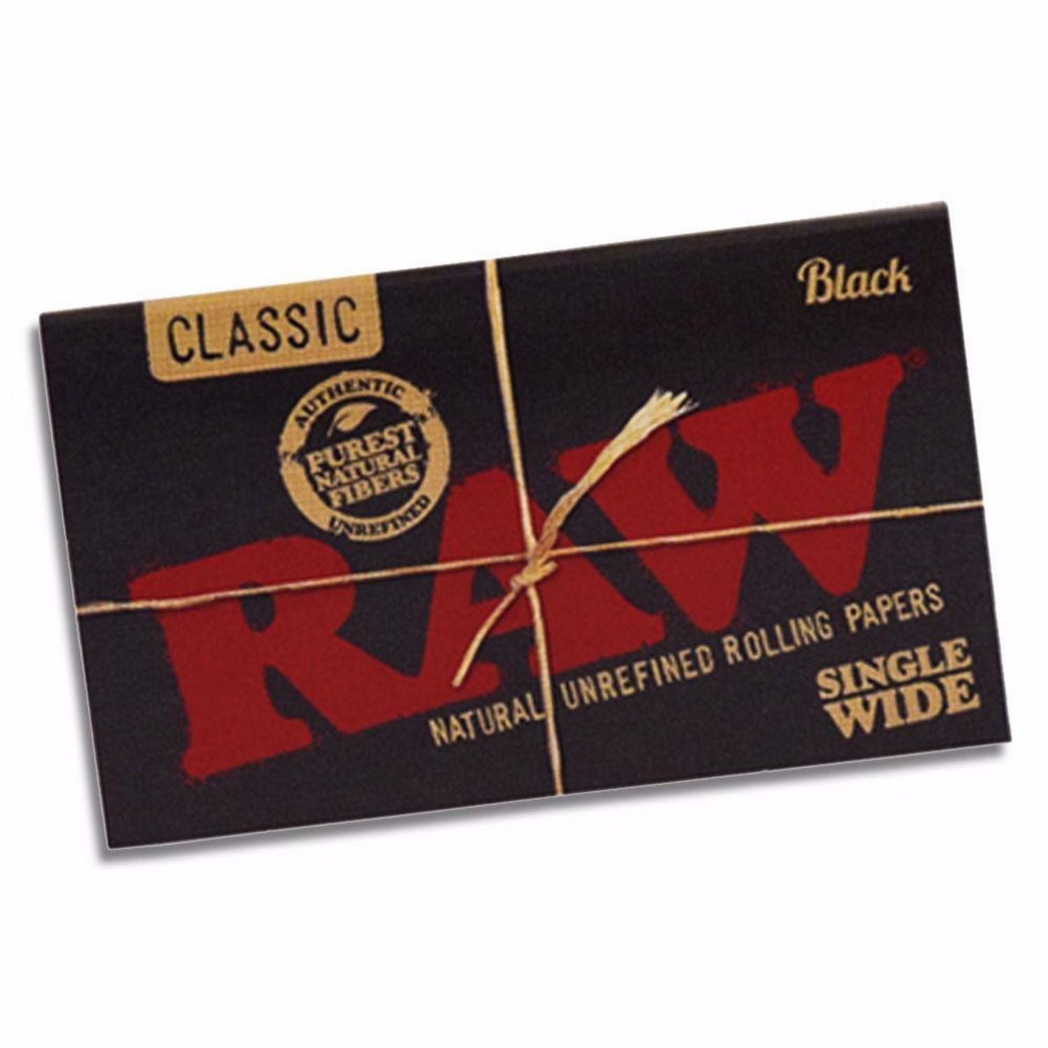 RAW Black Rolling Paper Single Wide - 100 Leaves