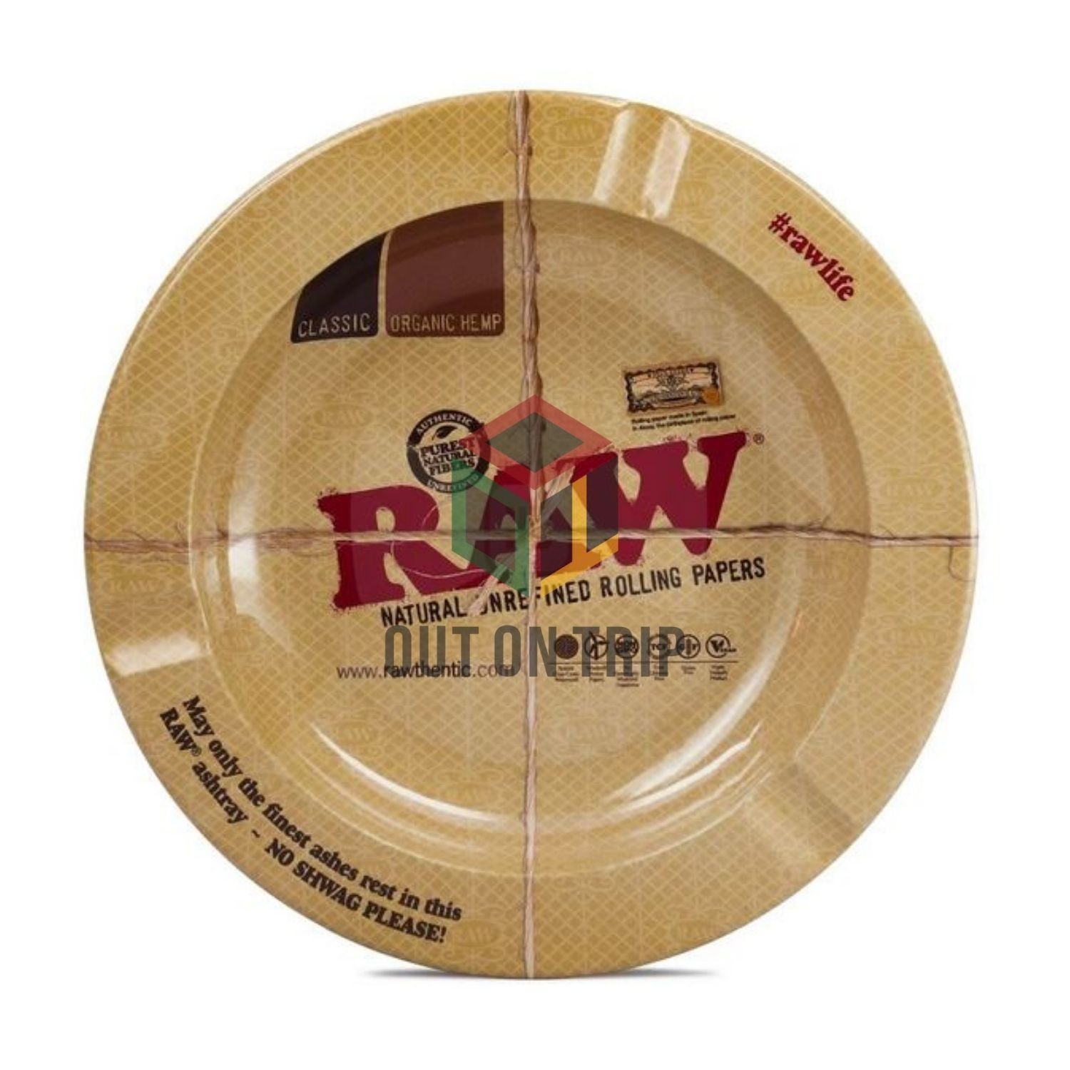 RAW Round Magnetic Metal Ash Tray - (5.5-Diameter)