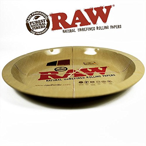 RAW ROUND ROLLING LONG METAL TRAY - Outontrip