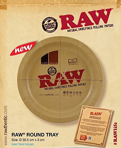 RAW ROUND ROLLING LONG METAL TRAY - Outontrip