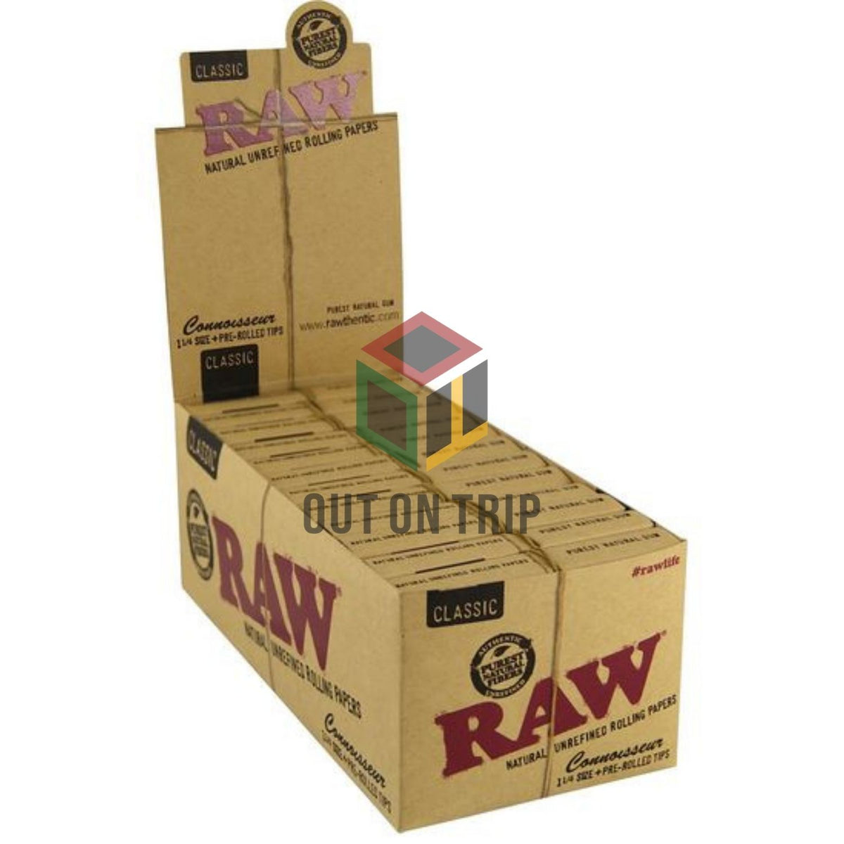 RAW Classic Connoisseur - 1 1/4 Rolling Papers with Pre-Rolled Tips