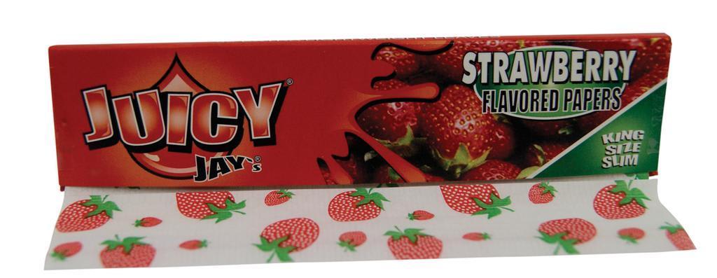 JUICY Strawberry King Size Slim 32 leaves Flavored Rolling Papers - Outontrip