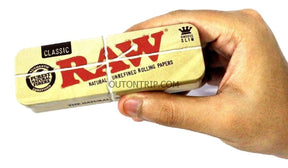 RAW TIN CONE CADDY PREROLLED KING SIZE CONES CONTAINER - Outontrip