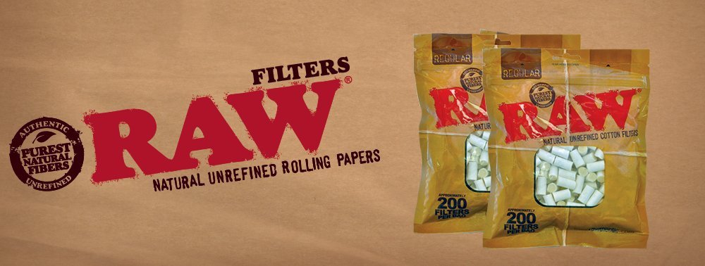 RAW COTTON FILTER TIP PACKET (200 FILTER TIPS) - Outontrip