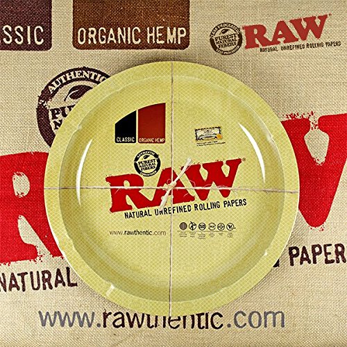 RAW ROUND ROLLING LONG METAL TRAY - Outontrip