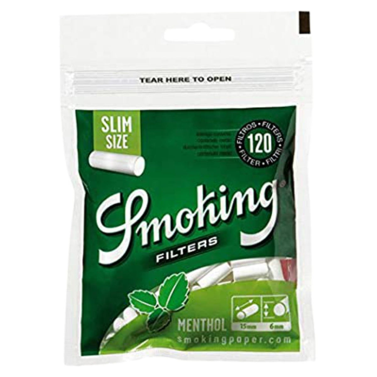 SMOKING Menthol Cotton Filter - 120 Tips