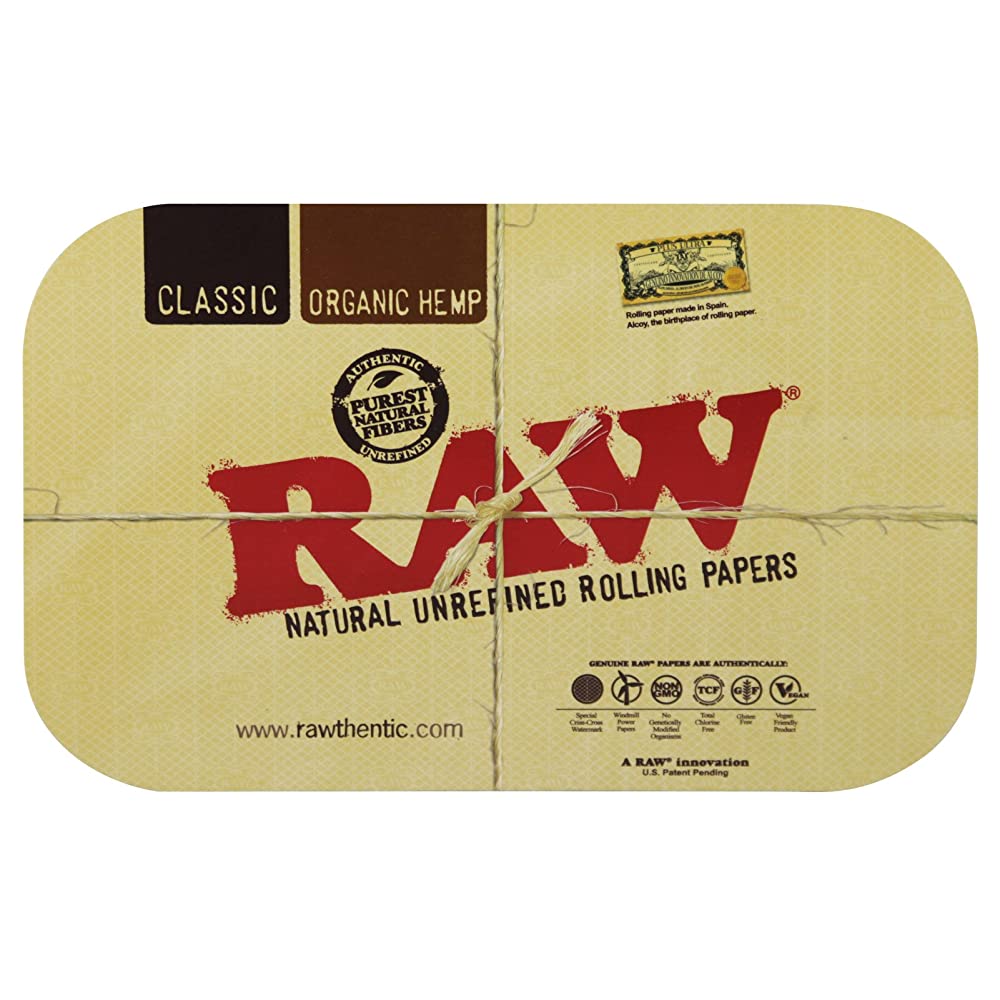 RAW Girl Metal Rolling Tray with Magnetic Tray Cover - Small