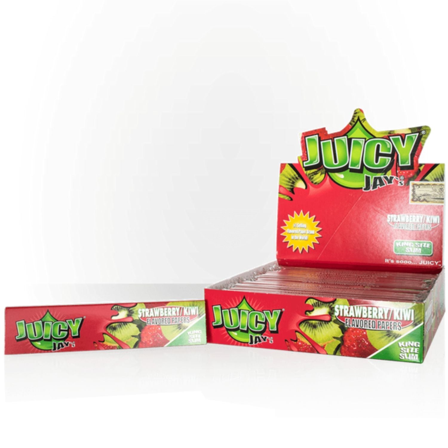 Juicy Jay Rolling Papers - Strawberry - Kiwi Flavor - KSS