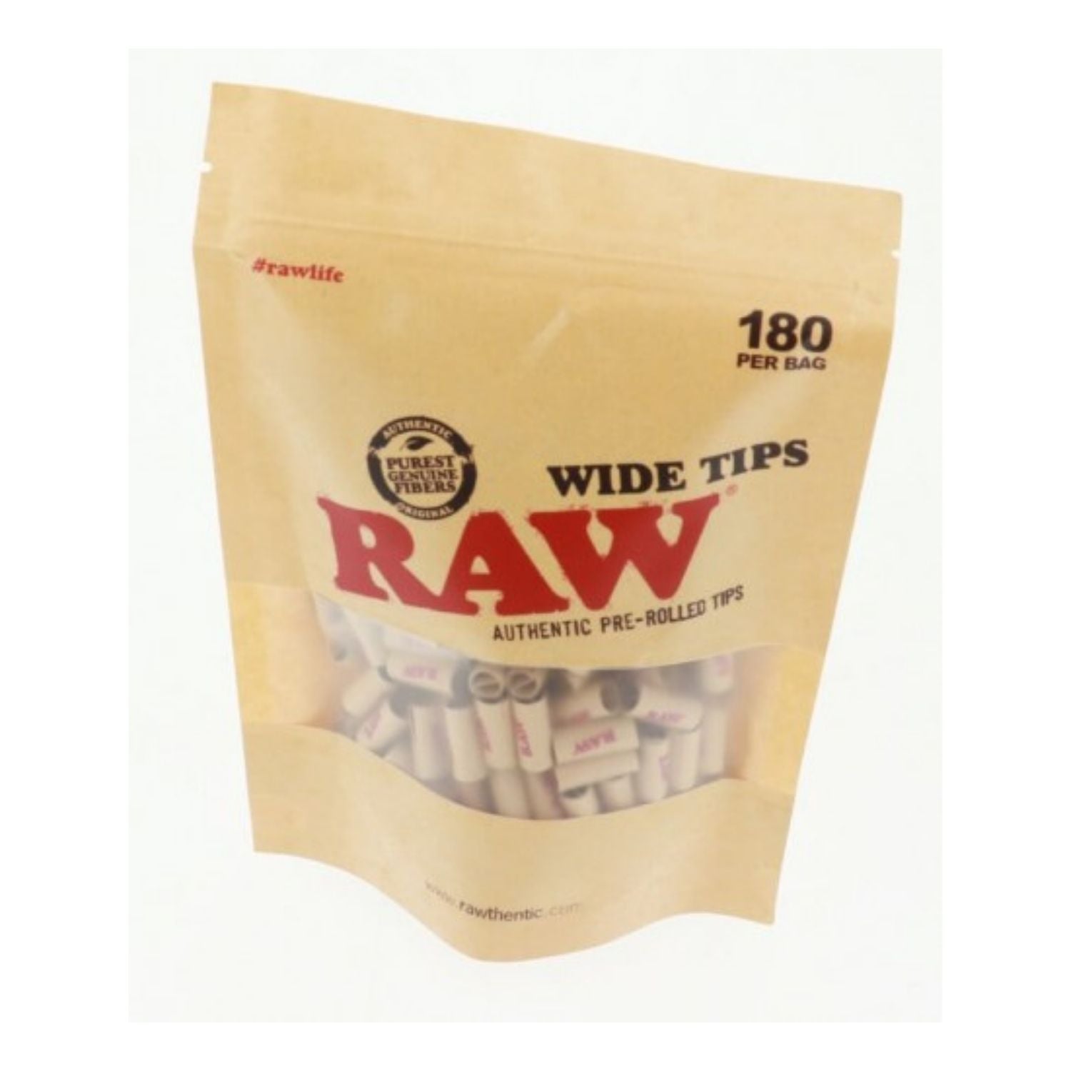 RAW Prerolled Wide Filter Tips - 180 Tips