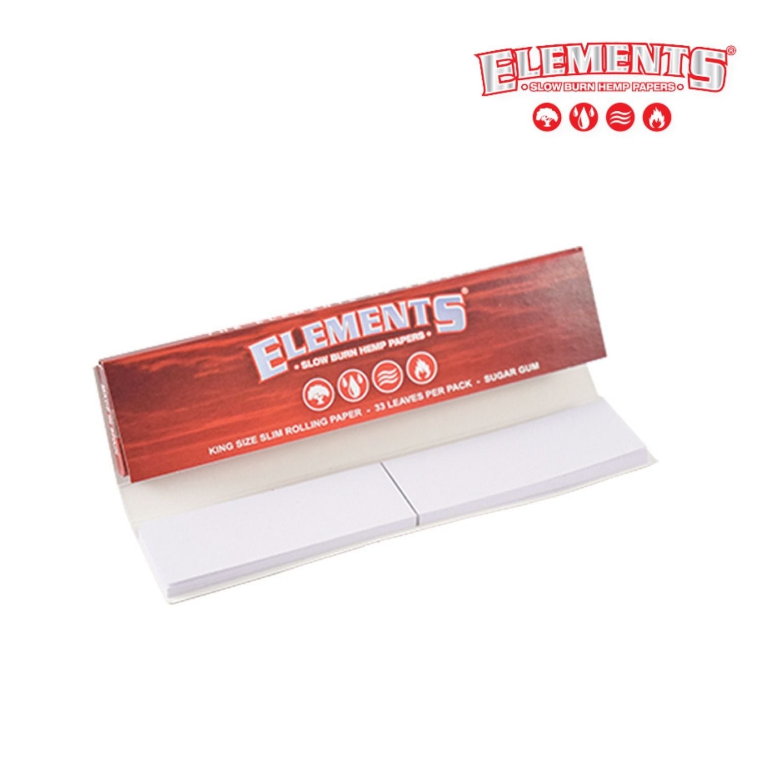 ELEMENTS RED CONNOISSEUR - King Size Rolling Papers with Tips