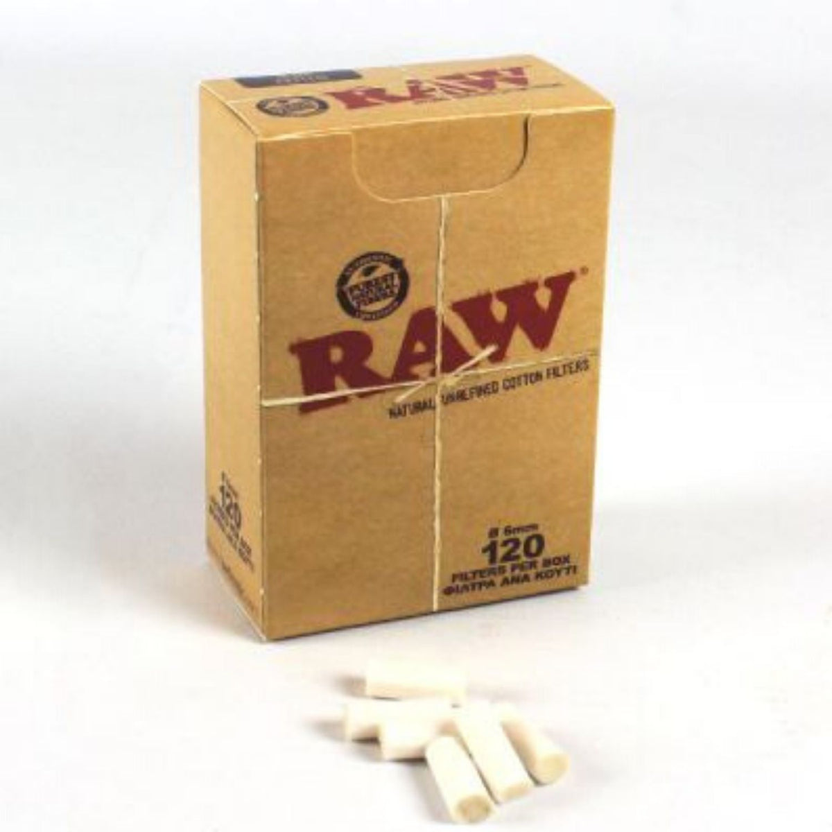 RAW Cotton Filter Tips Box - 120 Filter Tips