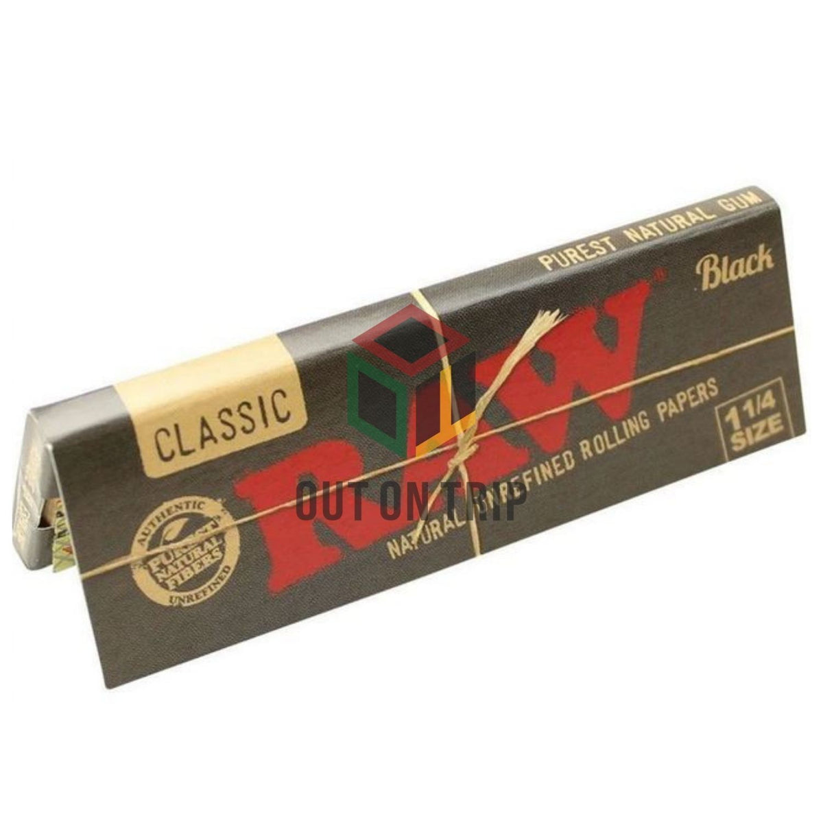 RAW Black Rolling Paper 1 1/4 - 50 Leaves