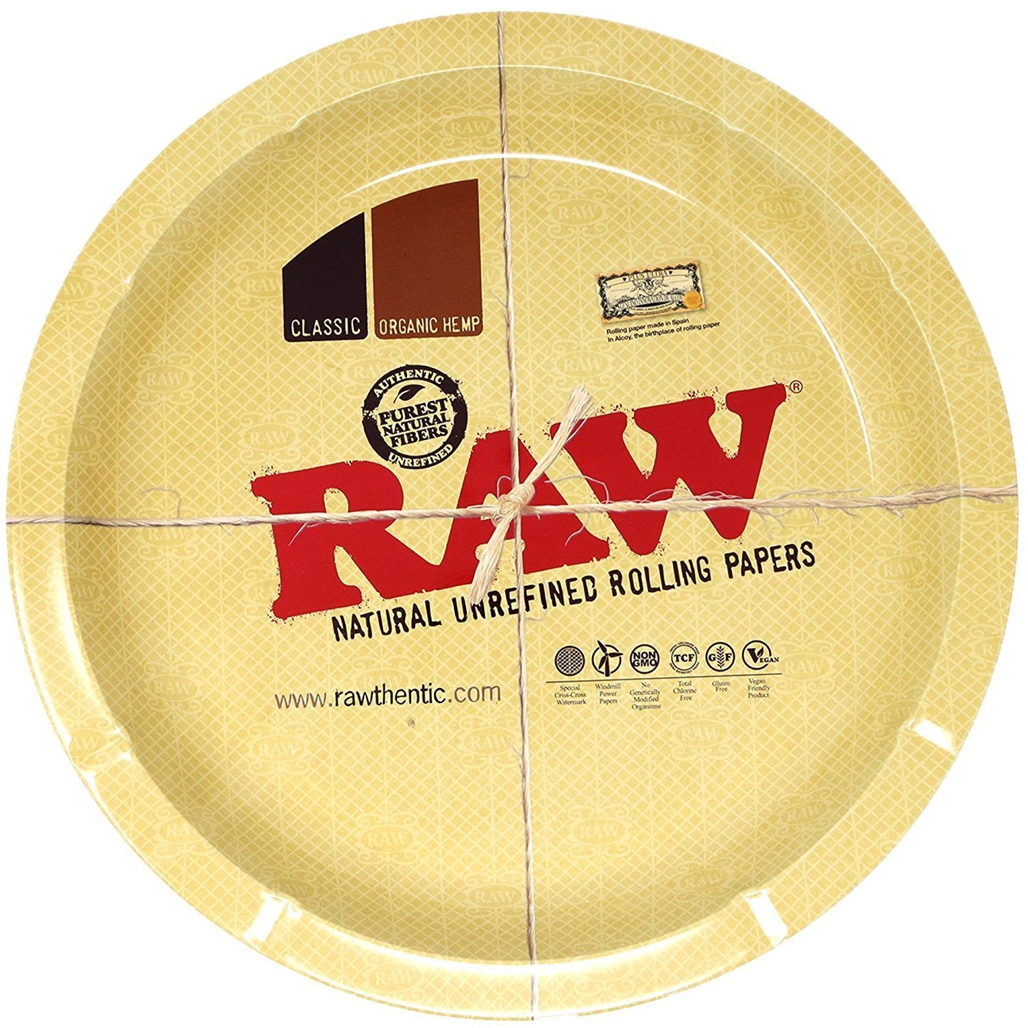 RAW ROUND ROLLING LONG METAL TRAY - Outontrip