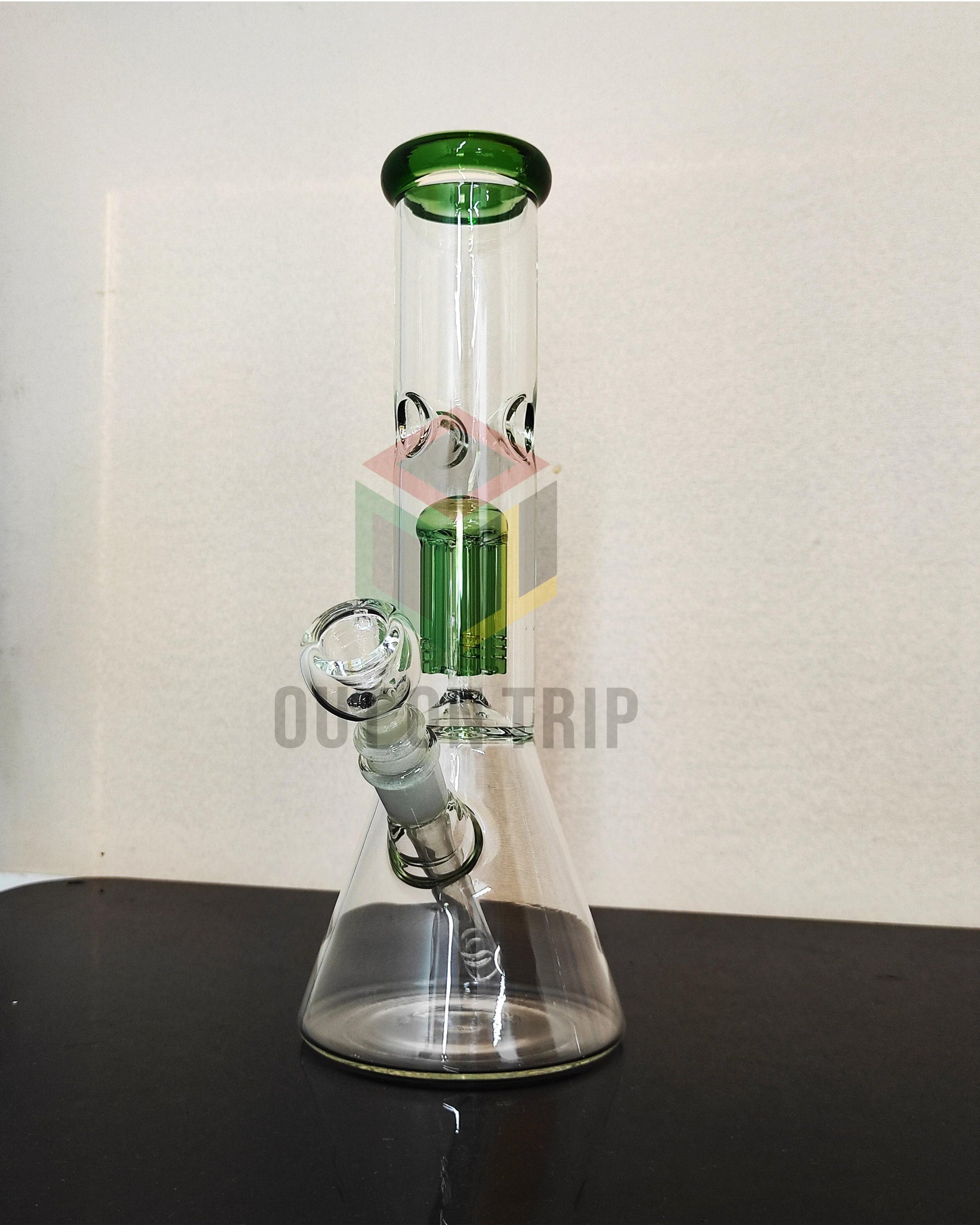 8 Inch Conical Assorted Colors Bong with Ice Catcher & Tree Percolator