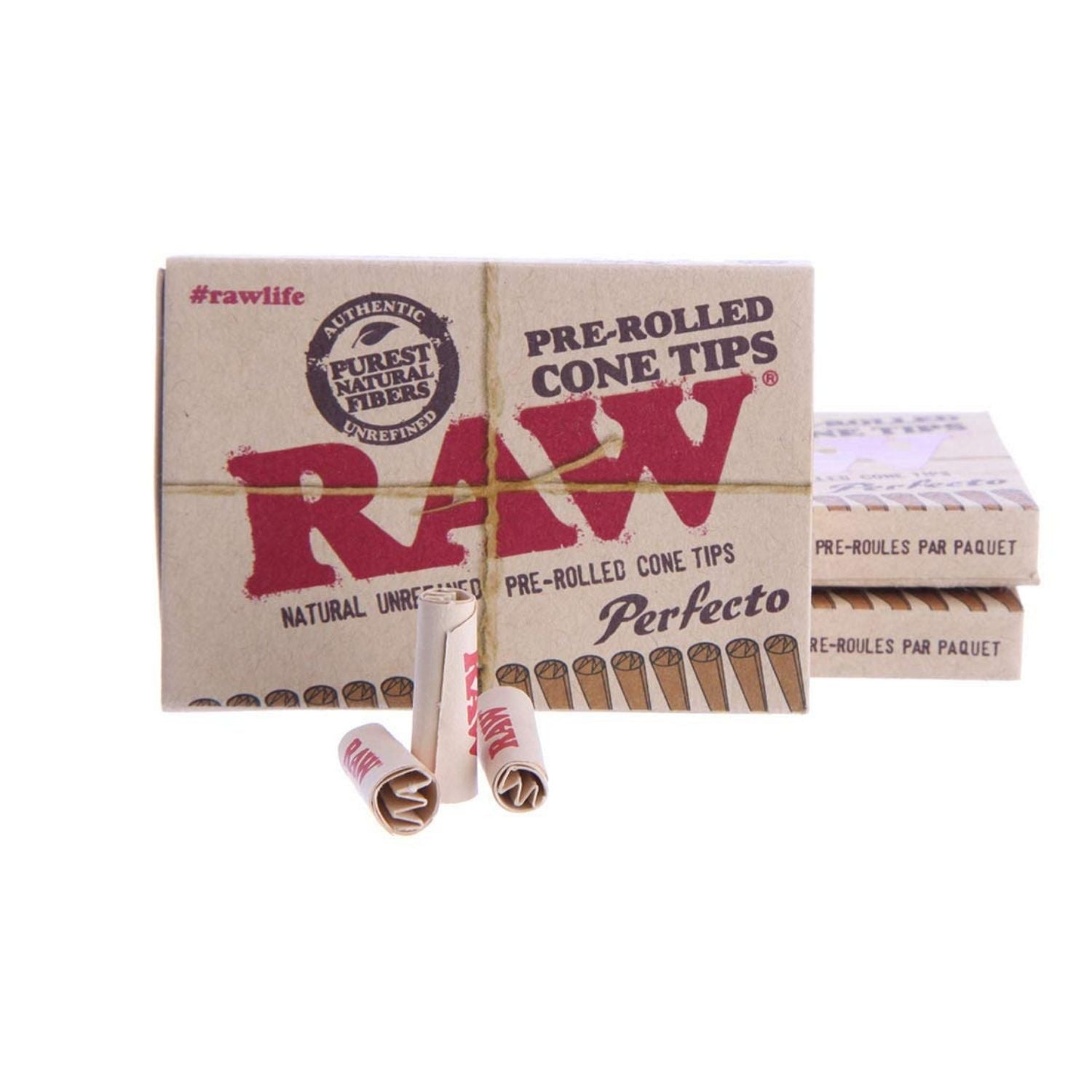 RAW Pre-rolled Perfecto Cone Filter Tips - 21 Tips