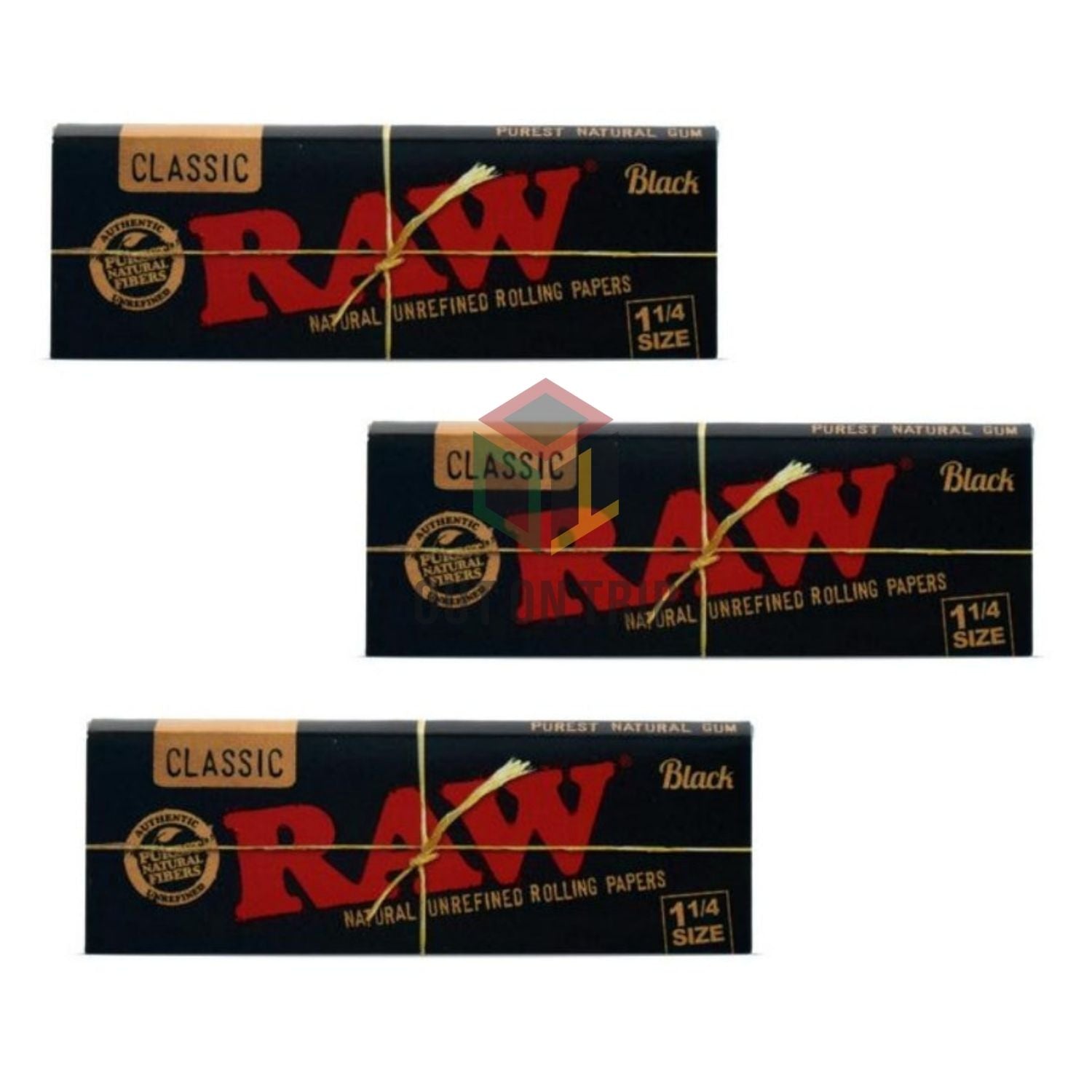 RAW Black Rolling Paper 1 1/4 - 50 Leaves
