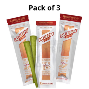 KUSH TERPENE INFUSED PREROLLED Organic CONES - CLEMENTINE