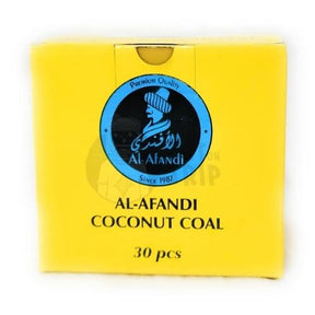 Al-Afandi Coconut Coal 100% Natural Coconut Coal (Net Weight: 250Grams - 30pieces)