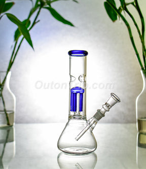 8 Ich Conical Flask Assorted Colors Bong with Tree Percolator and Icce Carcher