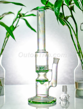 14 Inch Can Assorted Colors Bong with Double Honeycomb Percolator