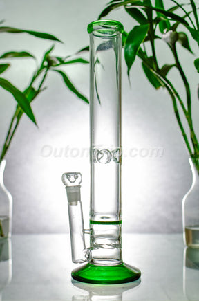 16 Inch Straight Tube Ice Catcher Assorted Colors Bong with Honeycomb and Turbine Percolator (Discontinued)