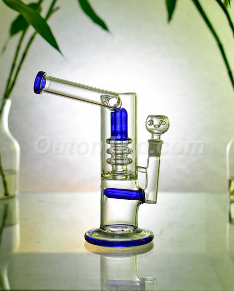 8 Inch Assorted Colors Upright Bubbler with UFO and Inline Percolator (Discontinued)